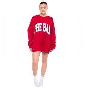 The Bar Varsity Crewneck Red